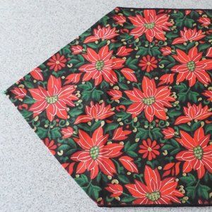 Christmas Poinsettias Table Runner